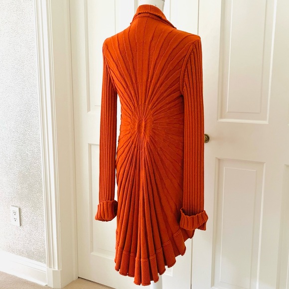 Valentino rust orange long wool sweater - Picture 1 of 16